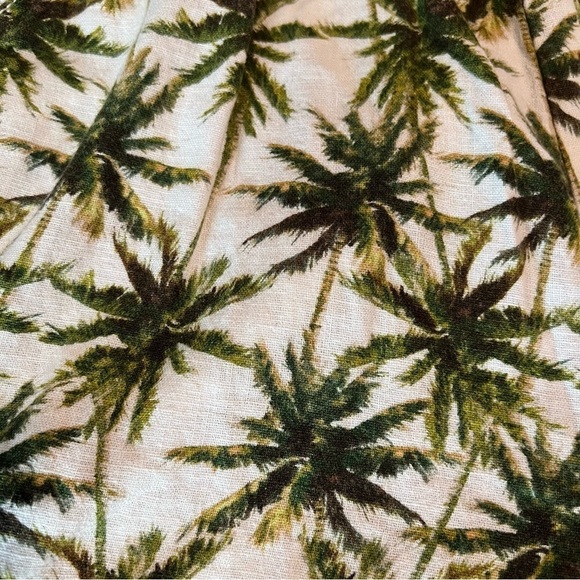 Briggs Ladies Linen Blend Shorts Palm Tree Print Size Extra Large - Picture 9 of 10